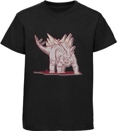 Children's printed t-shirt with stegosaurus